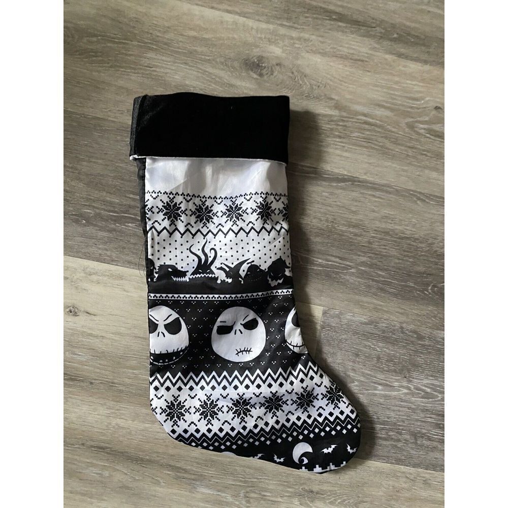 Jack Skellington Angry Face Ugly Pattern Halloween Christmas Stocking Disney - Picture 2 of 5